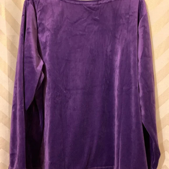 Plus Size Tunic Velour Top - Picture 2 of 3